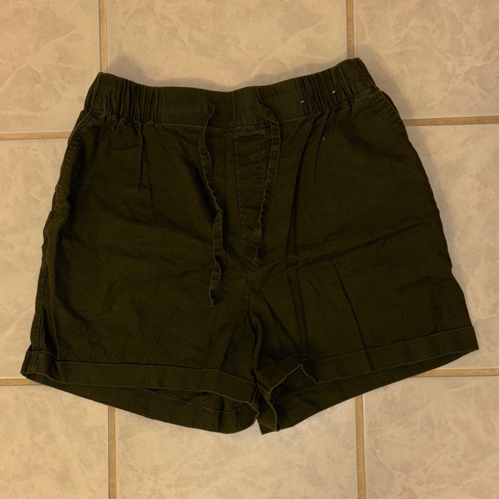 Women's Dark Green Casual Shorts